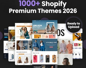 1000+ Shopify-themabundel, e-commercewinkelsjablonen (digitale download)