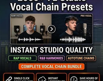 FL Studio Vocal Chain Presets Bundle, Rap, Trap, R&B, Autotune (Digital Download)