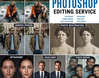 Expert Photoshop Editing Service | Add Person, Remove Person, Photo Restoration, Retouching, Head Swap & Photo Repair