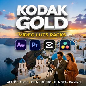 Kodak Gold Video LUTs | Vintage Cinematic Presets (Digital Download)