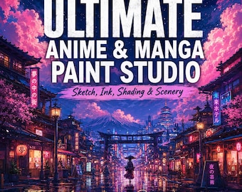 Procreate Anime Paint Brushes, Manga Ink , Sketch Pens, Soft Aesthetic Shading, Cloud & Bokeh Texture Brushes for iPad Procreate