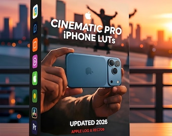 1000+ Cinematic iPhone LUTs | Apple Log, Rec709 Video Presets (Digital Download)