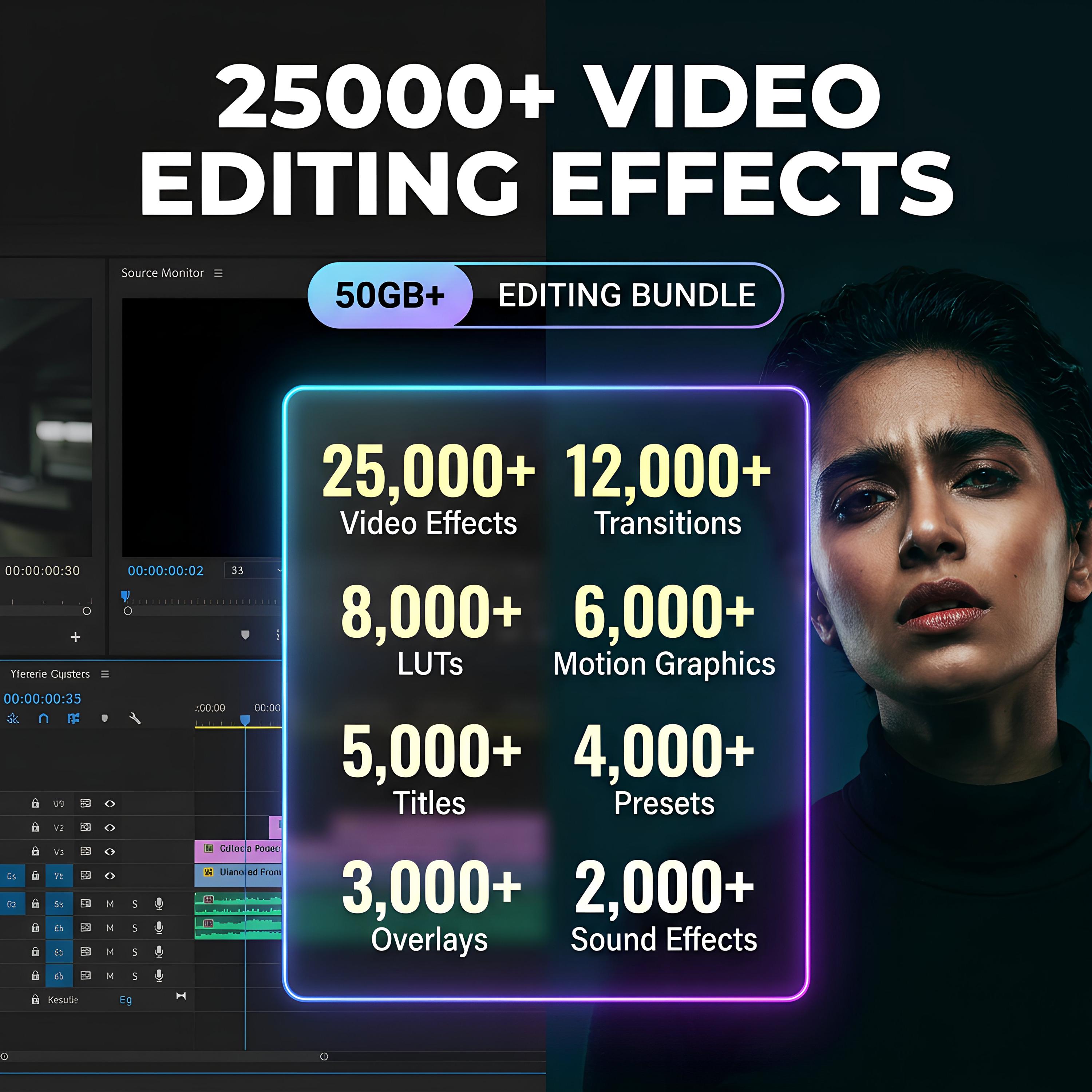 Premiere Pro Effects Bundle | 30GB Video Editing Mega Pack (digital ...
