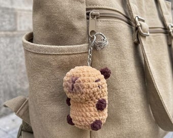 かぎ針編みのカピバラキーホルダー、かわいいカピバラのぬいぐるみキーホルダー、手作りの動物バッグチャーム、かわいいカピバラのあみぐるみ、彼女へのギフト