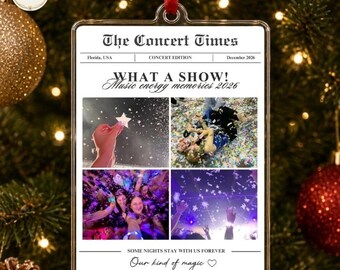 Custom Concert Photo Ornament, Music Memory Keepsake, Acrylic Photo Gift