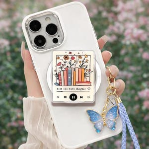 Just One More Chapter Magnetic Phone Grip: Resin Bookmobile Stand (MagSafe Compatible)