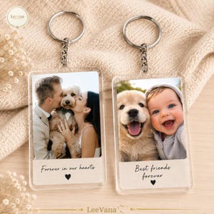 Custom Photo Keychain: Personalized Acrylic Keepsake, Any Image Text Accessory
