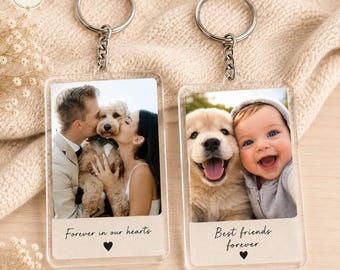 Custom Photo Keychain: Personalized Acrylic Keepsake, Any Image Text Accessory