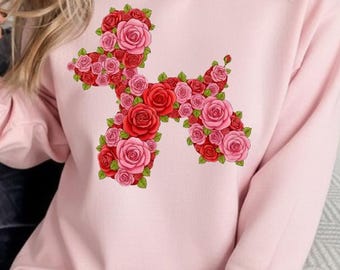 Valentine's Day Rose PNG Design | Dog Lovers Clipart | Sublimation T-Shirt Design | Valentine Gift | Digital Download