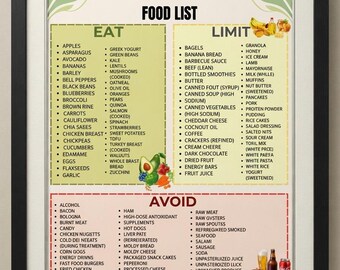Cancer Safe Food List Printable | Cancer Diet Food Guide | Healthy Eating Checklist | Nutrition Planner | Digital Download