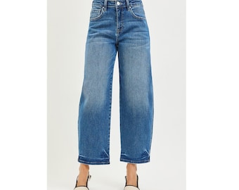 Slouchy Cropped Barrel Jeans