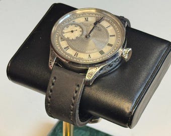 Handmade Wristwatch with Vintage Swiss Movement – Mother of Pearl Dial, Mechanical Watch