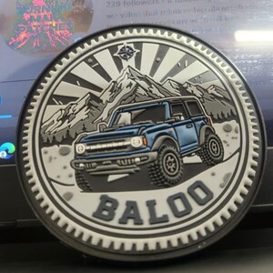 Patchs PVC Bronco Jeep 4x4 faits main sur mesure