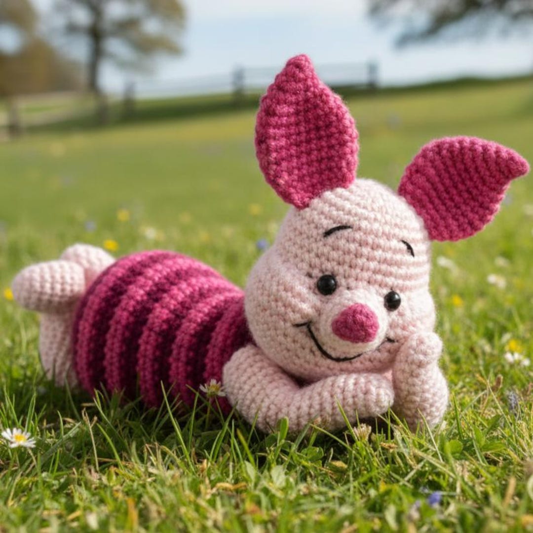 Crochet Piglet Amigurumi, Pink Piglet Pattern PDF, Cute Pink Piglet DIY ...