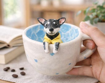 Aangepaste koffiemok huisdierportret, gepersonaliseerd herdenkingscadeau hond of kat