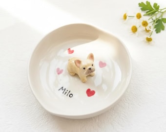 Op maat gemaakt keramisch gedenkbakje voor huisdieren, gepersonaliseerd aandenkenbakje voor hond of kat.