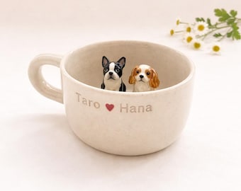 Aangepaste huisdiermok, gepersonaliseerde kiekeboemok, koffiekopje verborgen dieren, cadeau hond kattenliefhebber