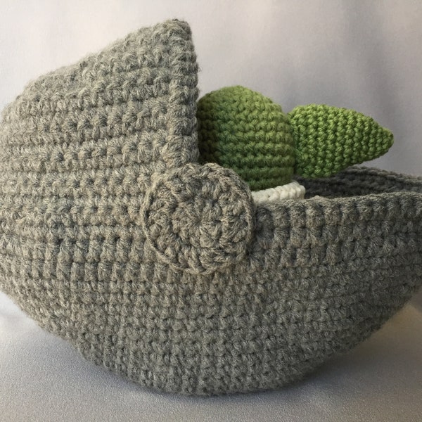 Baby Alien Pram Bed Ship Digital Crochet Pattern