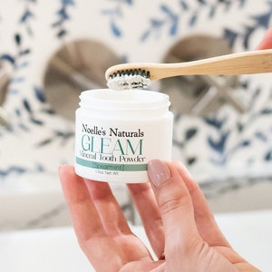 Gleam Mineral Tooth Powder 1.5oz Spearmint Natural No Fluoride No Glycerin No SLS No Preservatives Whitening Non-toxic image 1