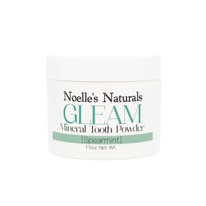 Gleam Mineral Tooth Powder 1.5oz Spearmint Natural No Fluoride No Glycerin No SLS No Preservatives Whitening Non-toxic image 2