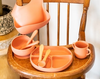 Baby & Toddler Silicone Feeding Set - Terracotta Clay