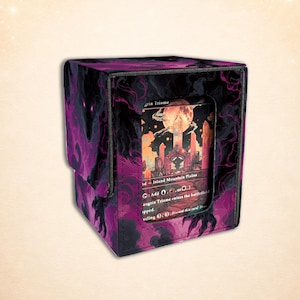 TCG-kortlekslåda, MTG- och Riftbound-inspirerad, skyddande förvaring för EDH/Commander-kort, Smoke Shadow Beast