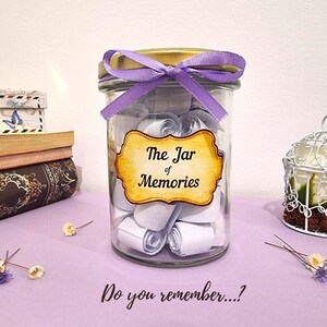 DIY Vintage Geschenk Glas Erinnerungen zum Schreiben von Nachrichten in Glas für Ihre Lieben Printable Kit Geschenk mit Erinnerungen auf Papier Vintage Design