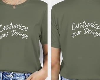 Customize Your design | Custom Logo T-Shirt | Business Branding Tee | Custom Design Shirt | Premium Unisex Tee