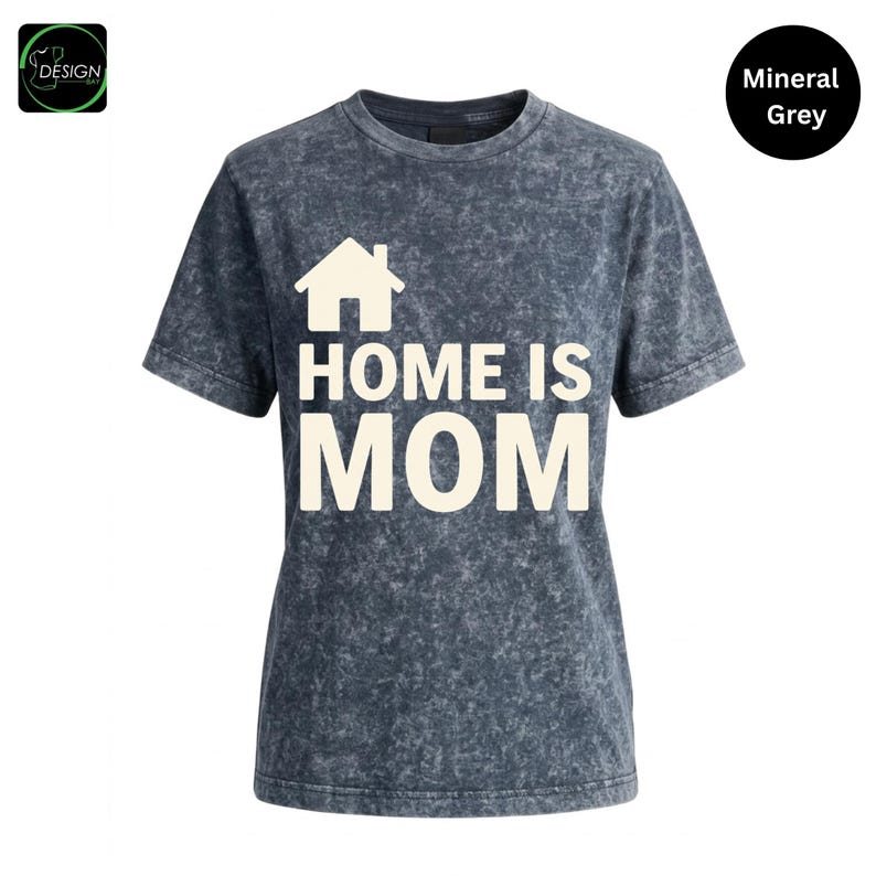 Loved By Mom Mineral Wash Shirt, Vintage Mom Tee, Mothers Day Gift, Cute Mama Shirt, Family Matching Tee bild 6