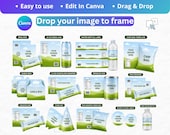 80+ Party Favor Template Bundle Editable Canva Chip Bag, Water Bottle, Pringles, Rice Krispies, Candy Wrapper Drag & Drop Party Printable