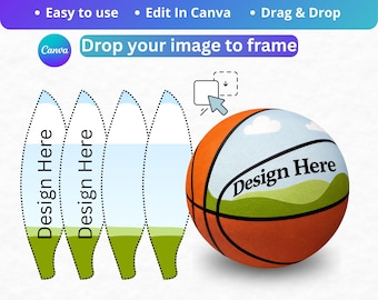 Basketball Panel Canva Template, Editable Basketball Panel Design Size 5 6 7, Printable A4 Basketball Panels, DIY Basketball Template