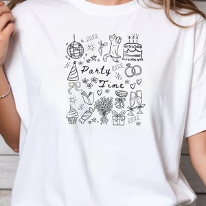 Party Time T-Shirt, Geschenk für Sie, Geschenkidee, Geburtstags Party, Comfort Colors 1717