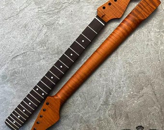 Stratocaster Guitar neck Roasted Flame Rosewood Satin 22 fret