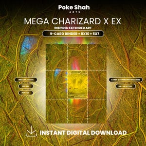Mega Charizard X EX utökad grafik (digital nedladdning)