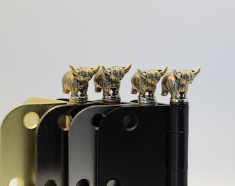 Brass Cow Hinge Head; Magnetic Door Topper.