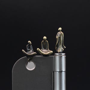 Brass Figurine Magnetic Hinge Toppers/Hinge Heads; Set of 3