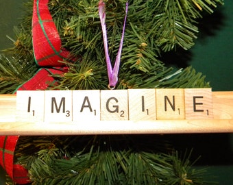 Imagine Scrabble Ornament on Rack 7378
