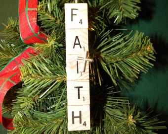 Faith Scrabble Ornament 7427