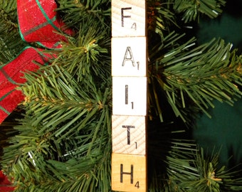 Faith Scrabble Ornament 7390