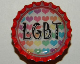 LGBT Bottlecap Magnet