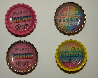 Gay Parent Bottlecap Magnet
