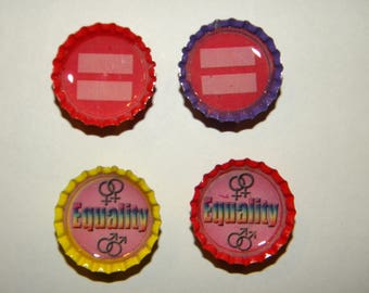Gay Equality Bottlecap Magnet