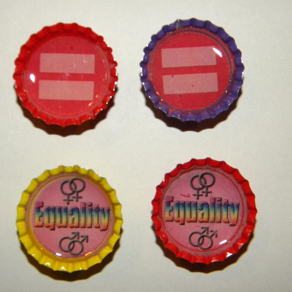 Gay Equality Bottlecap Magnet