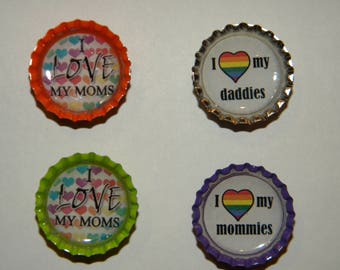 Love My Mommies/Daddies Bottlecap Magnet