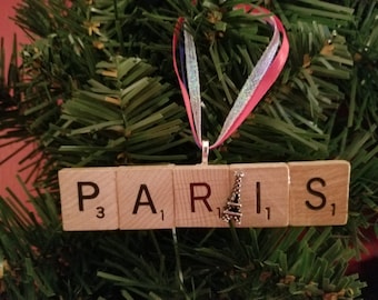 Paris Scrabble Ornament