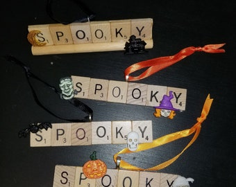 Spooky Scrabble Ornament