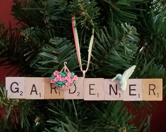 Gardener Scrabble Ornament