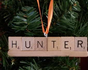 Hunter Scrabble Ornament