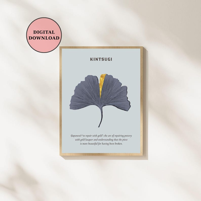 Kintsugi Wall Art, Japanese Minimalist Poster, Zen Decor (digital ...