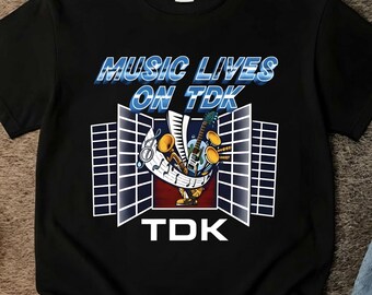 Retro 80s TDK Cassette Tape PNG, Rock Music Art (Digital Download)